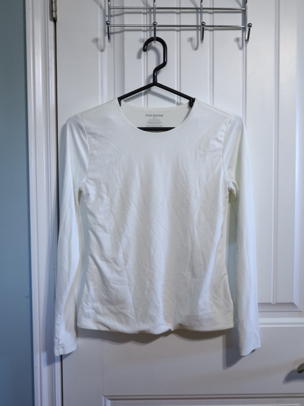 Frank and Oak Contour Long Sleeve Shirt in White Size Medium - Picture 2 of 7